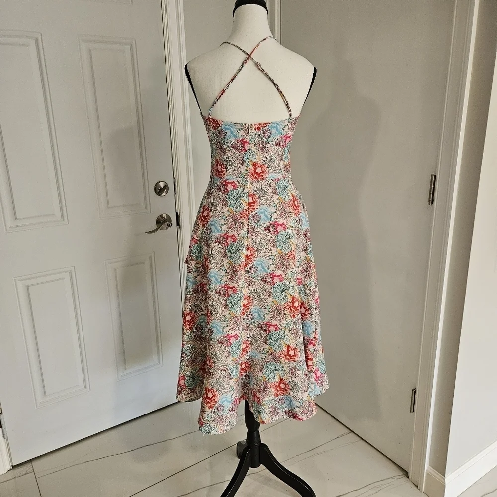Black Halo Floral Marie Dress Size 0